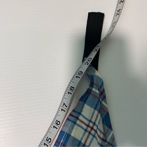 Duluth Trading Co Free Swingin Dog Lovin Flannel blue Plaid Bandana collar - Picture 4 of 6